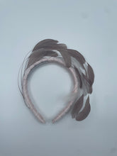 Load image into Gallery viewer, Taupe feather halo